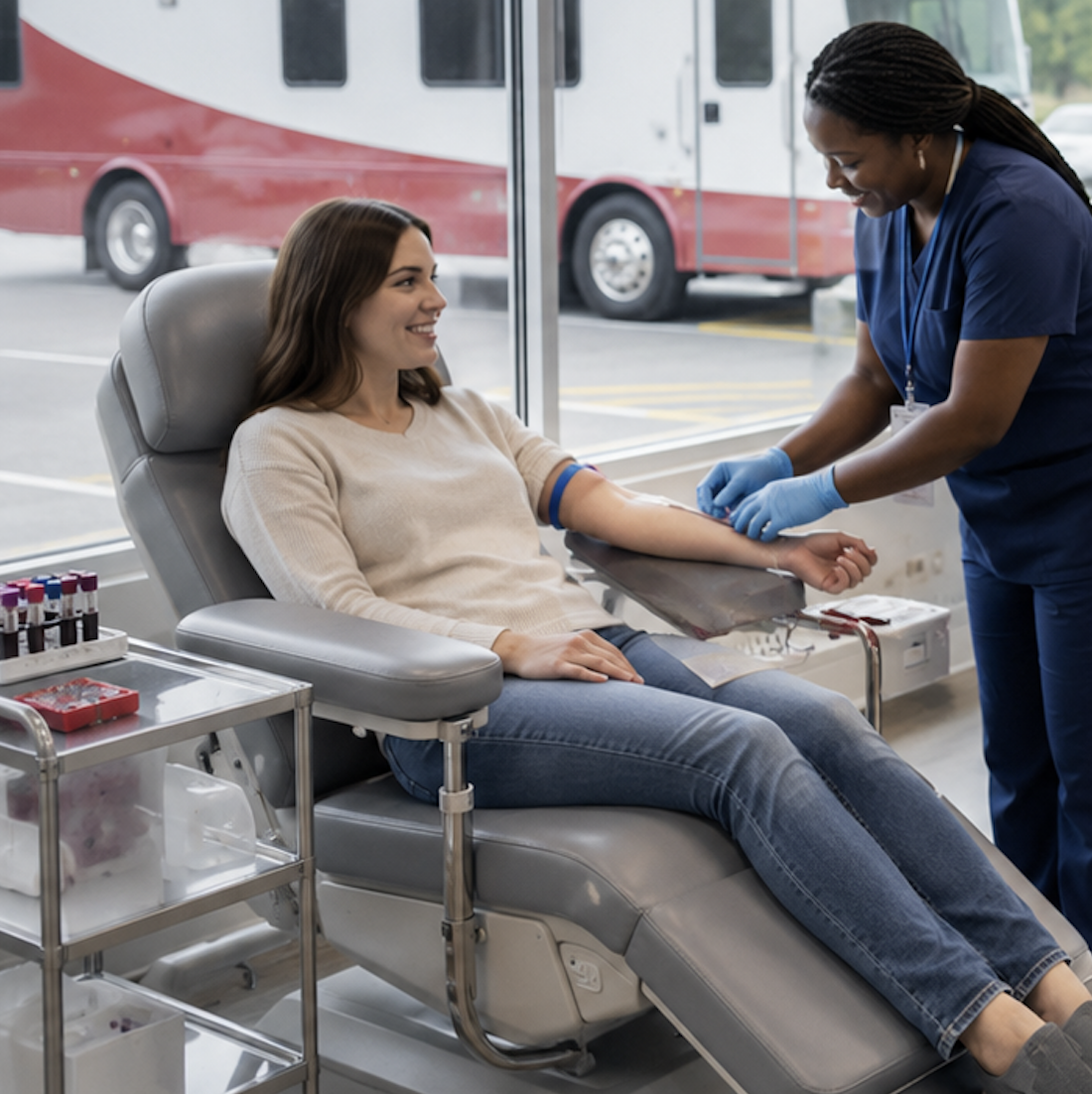 Blood services donor accessibility management
